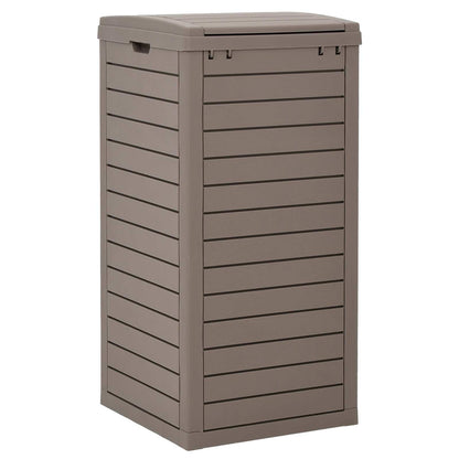 vidaXL Outdoor Garbage Bin Light Brown 41x41x86 cm Polypropylene