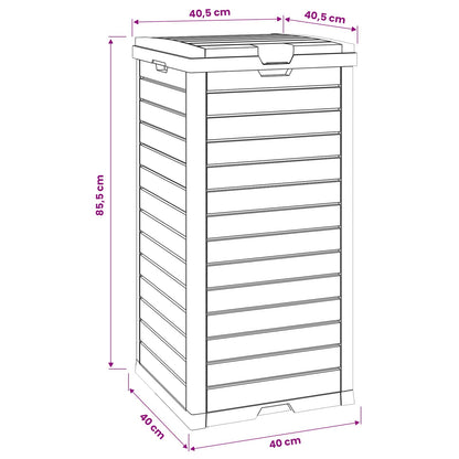 vidaXL Outdoor Garbage Bin Light Brown 41x41x86 cm Polypropylene