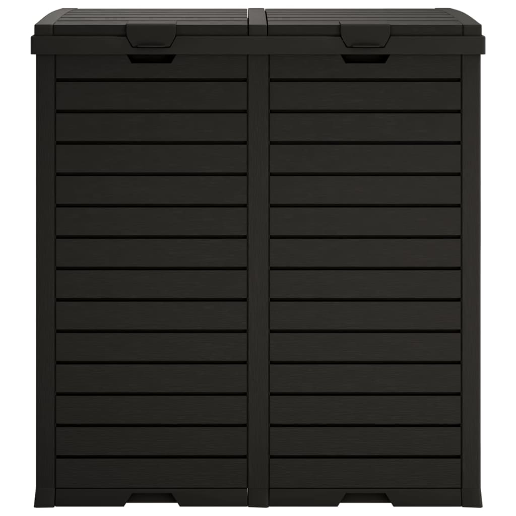 vidaXL Outdoor Garbage Bin Black 78x41x86 cm Polypropylene
