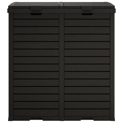 vidaXL Outdoor Garbage Bin Black 78x41x86 cm Polypropylene