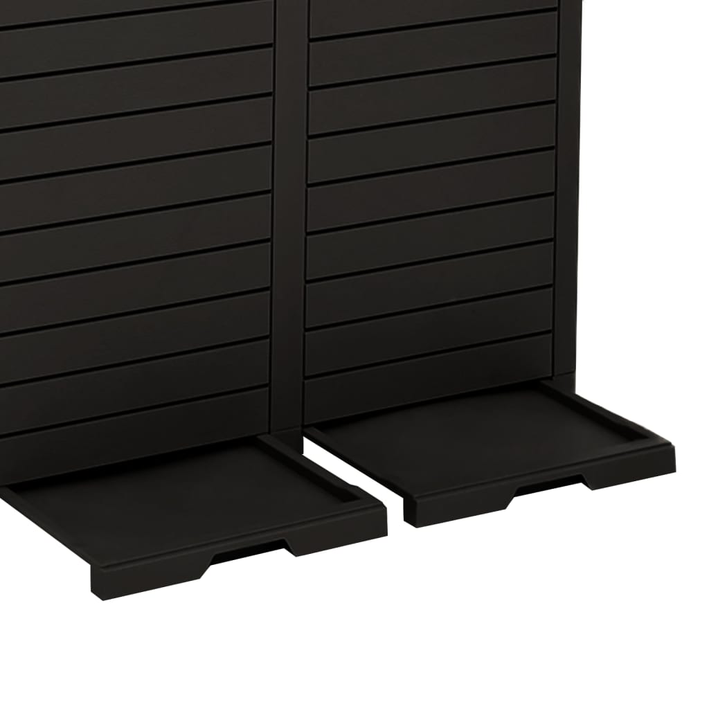 vidaXL Outdoor Garbage Bin Black 78x41x86 cm Polypropylene