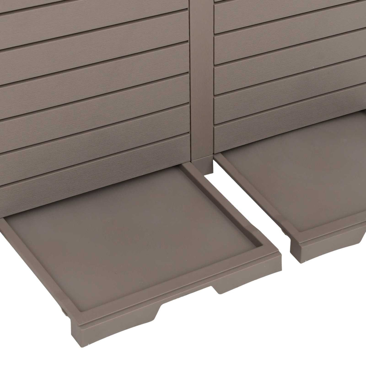vidaXL Outdoor Garbage Bin Light Brown 78x41x86 cm Polypropylene