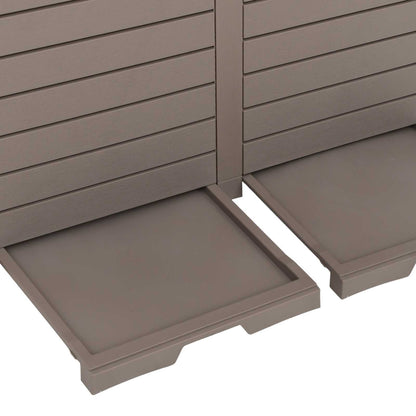 vidaXL Outdoor Garbage Bin Light Brown 78x41x86 cm Polypropylene