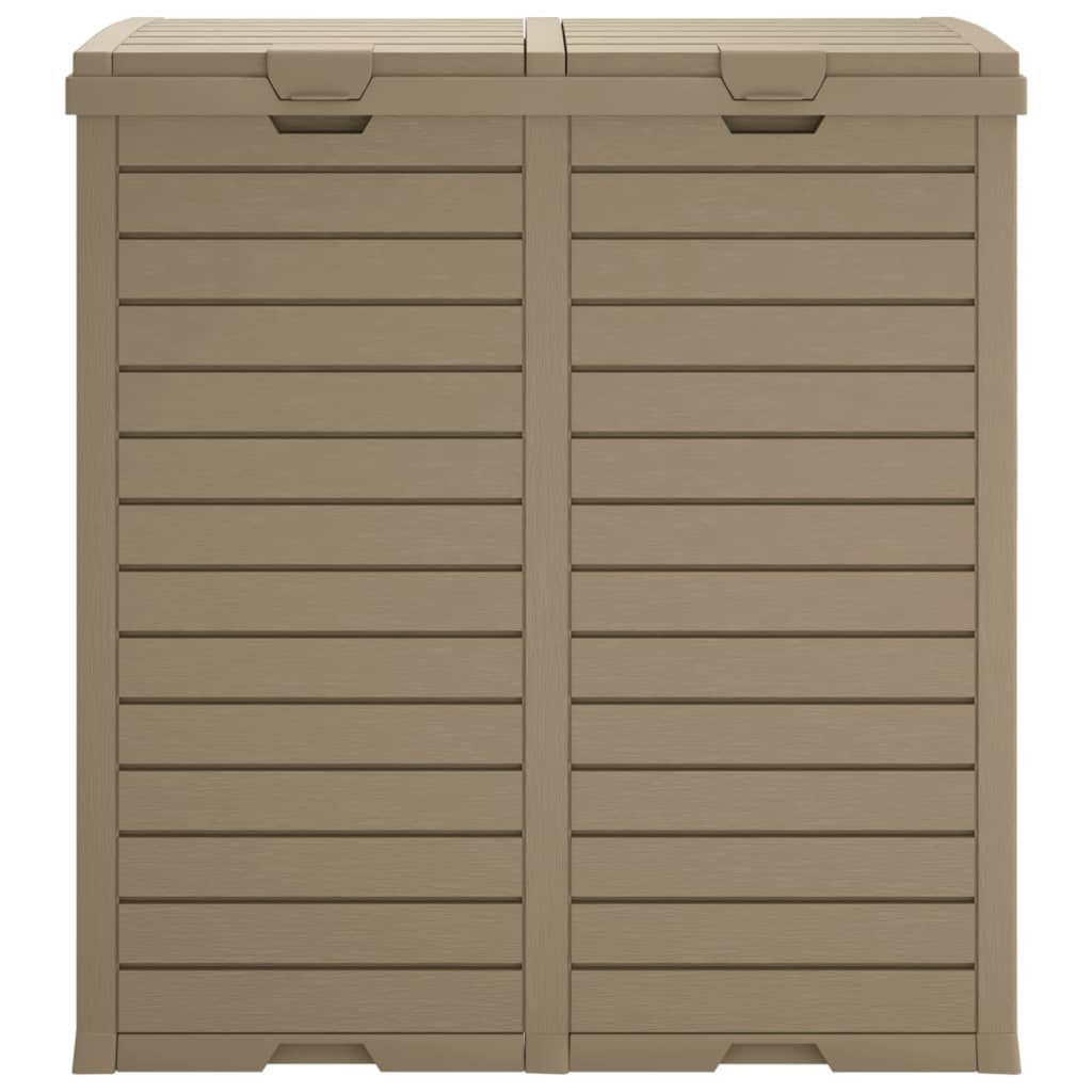 vidaXL Outdoor Garbage Bin Light Brown 78x41x86 cm Polypropylene