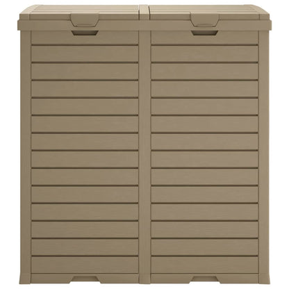 vidaXL Outdoor Garbage Bin Light Brown 78x41x86 cm Polypropylene