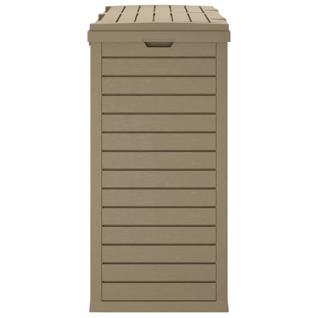 vidaXL Outdoor Garbage Bin Light Brown 78x41x86 cm Polypropylene