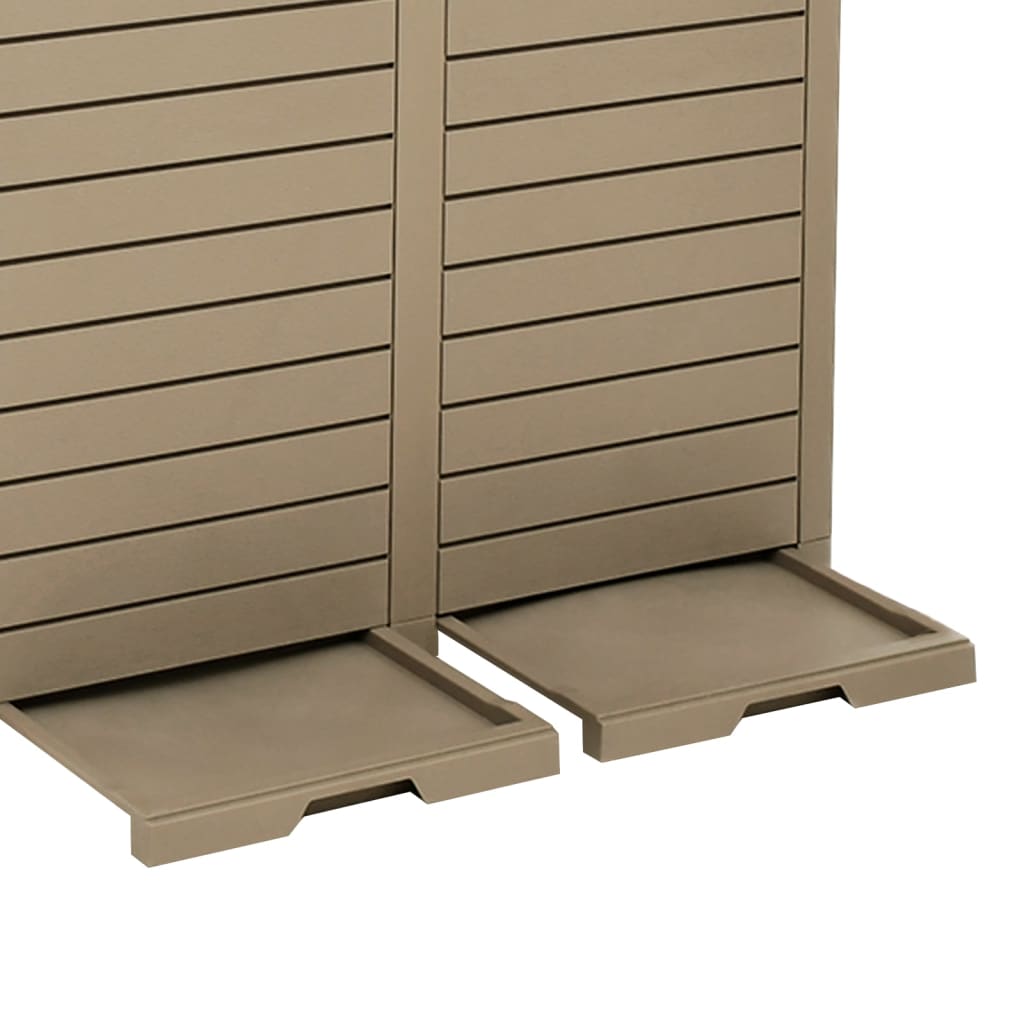 vidaXL Outdoor Garbage Bin Light Brown 78x41x86 cm Polypropylene