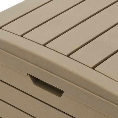 vidaXL Outdoor Garbage Bin Light Brown 78x41x86 cm Polypropylene