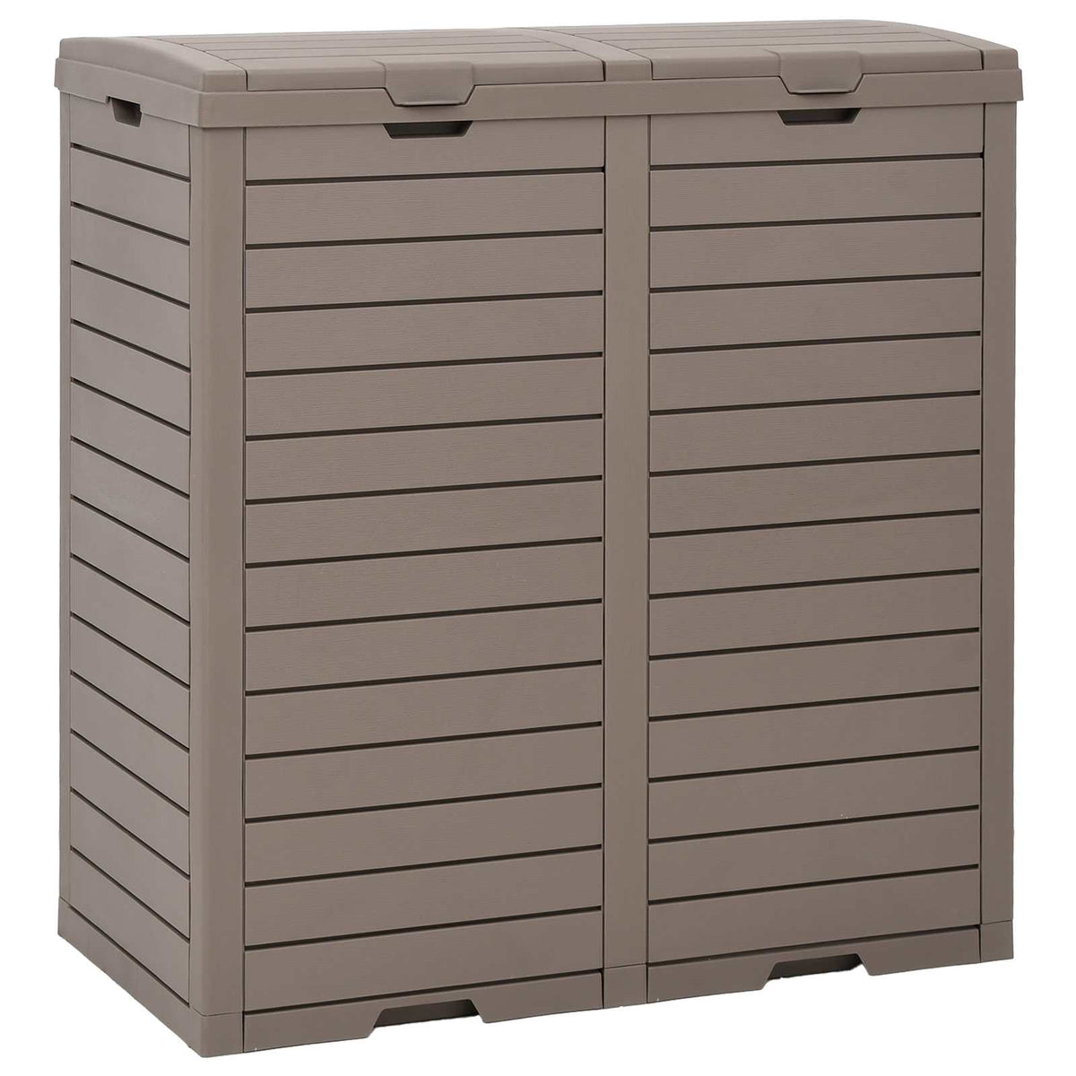 vidaXL Outdoor Garbage Bin Light Brown 78x41x86 cm Polypropylene