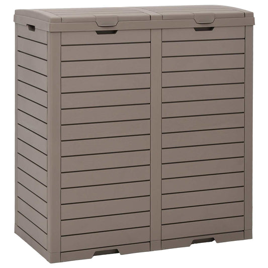 vidaXL Outdoor Garbage Bin Light Brown 78x41x86 cm Polypropylene