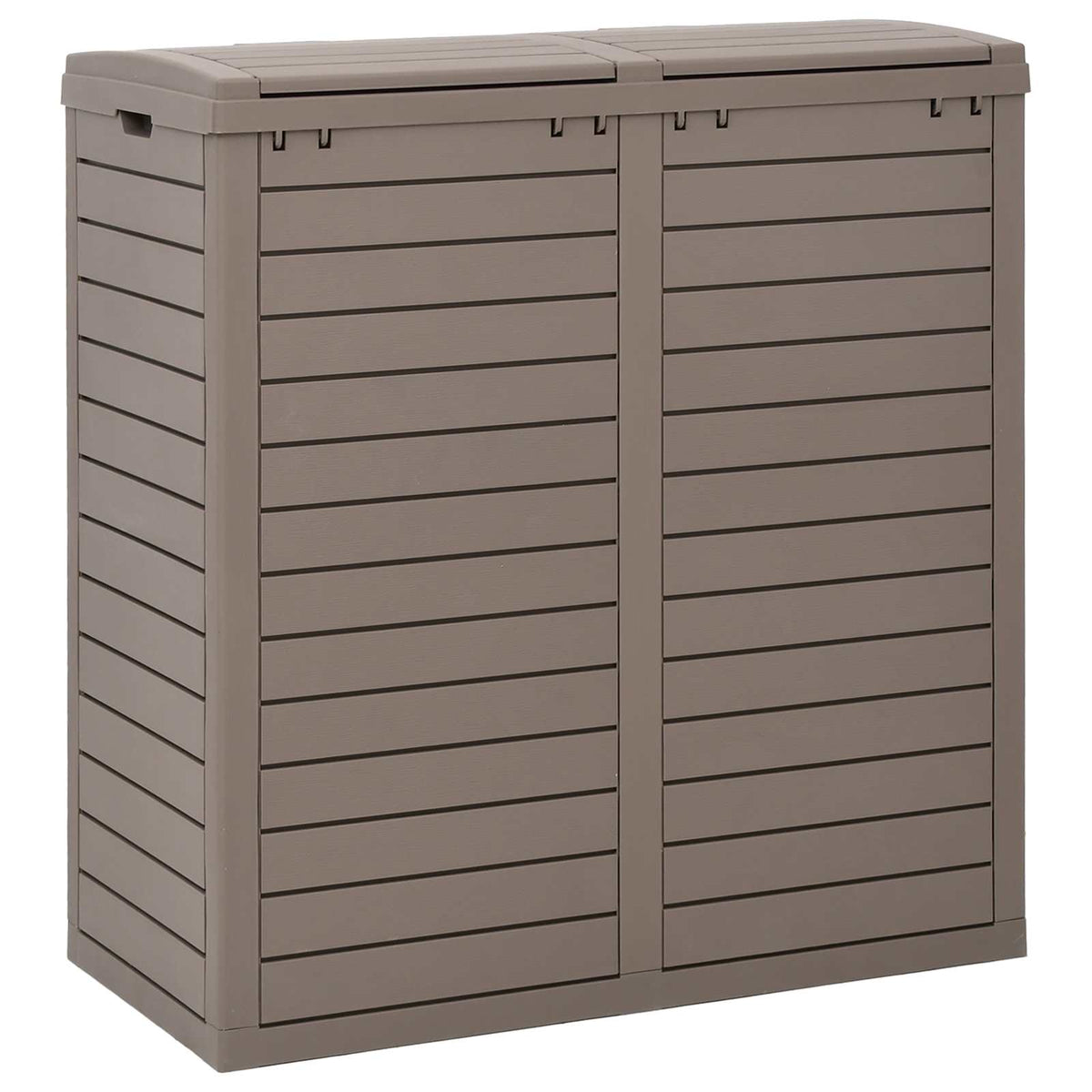 vidaXL Outdoor Garbage Bin Light Brown 78x41x86 cm Polypropylene