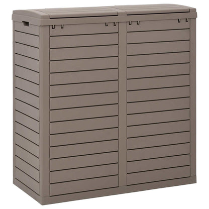 vidaXL Outdoor Garbage Bin Light Brown 78x41x86 cm Polypropylene