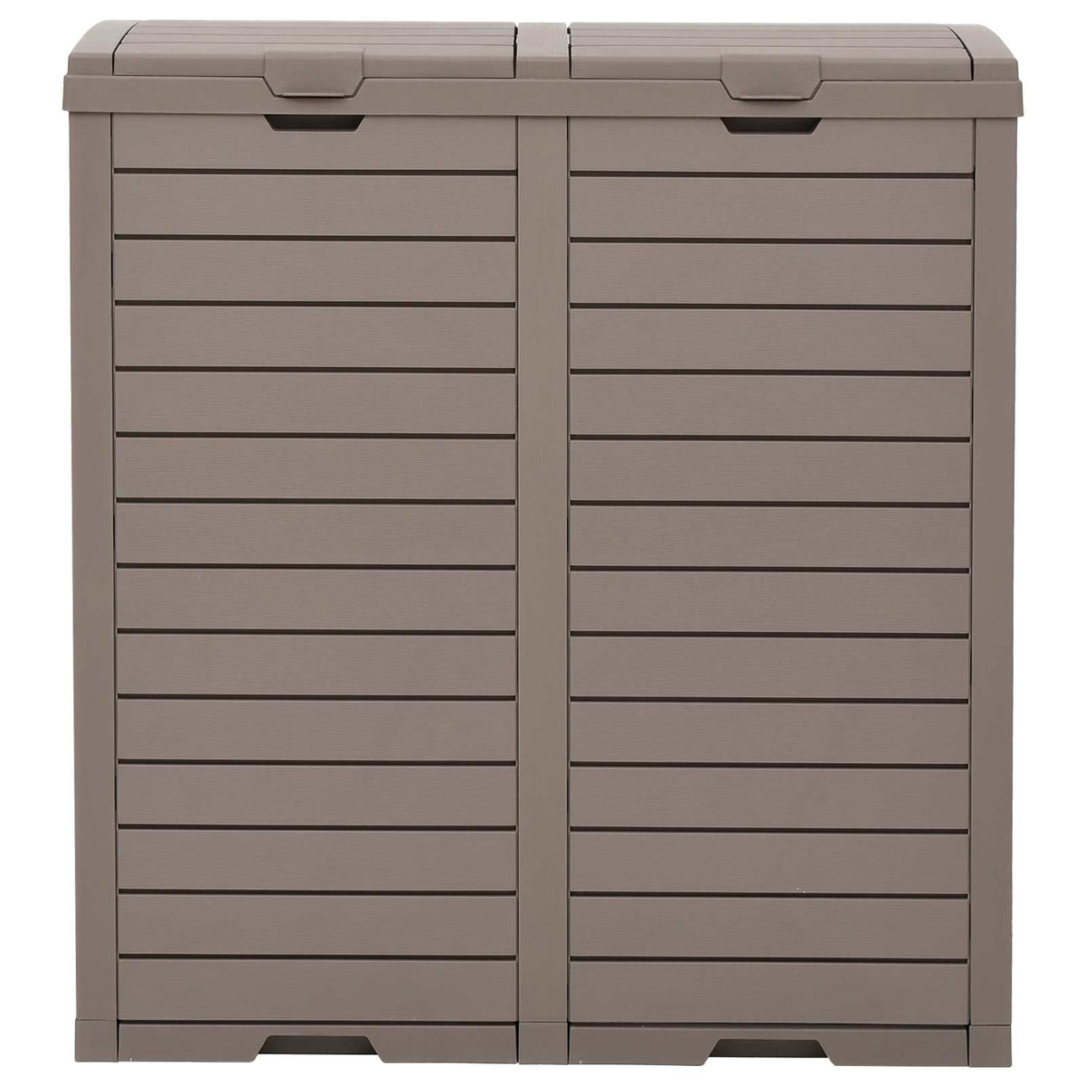 vidaXL Outdoor Garbage Bin Light Brown 78x41x86 cm Polypropylene