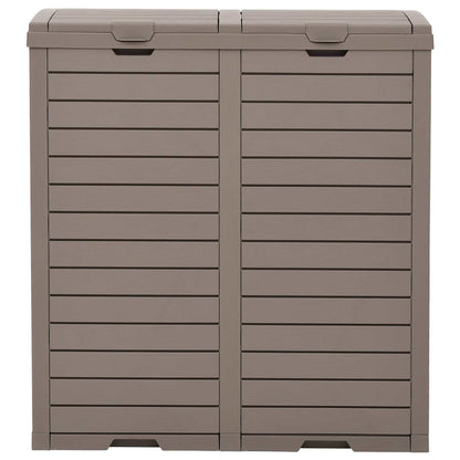 vidaXL Outdoor Garbage Bin Light Brown 78x41x86 cm Polypropylene