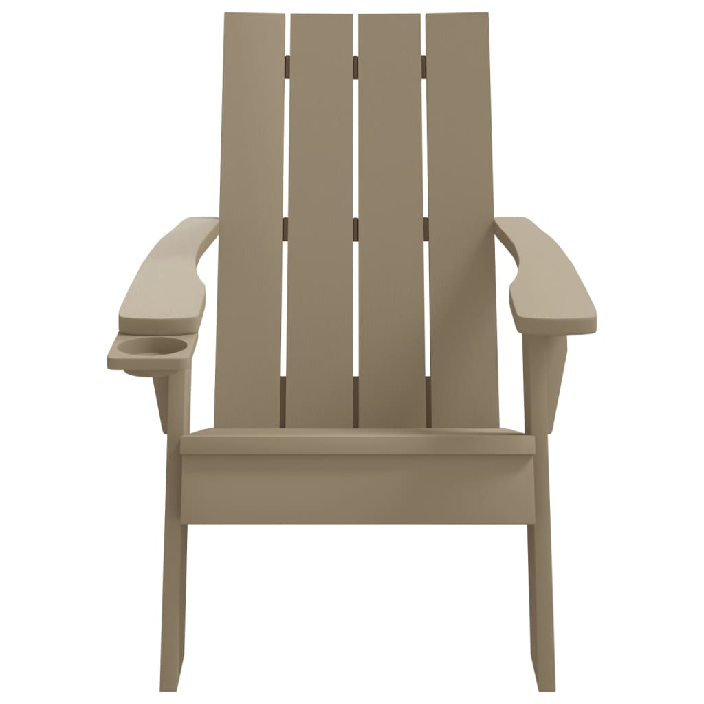 vidaXL Garden Adirondack Chair | Light brown | Polypropylene (PP) | Medium