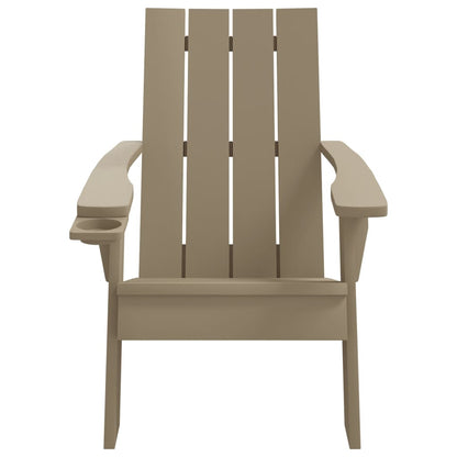 vidaXL Garden Adirondack Chair | Light brown | Polypropylene (PP) | Medium