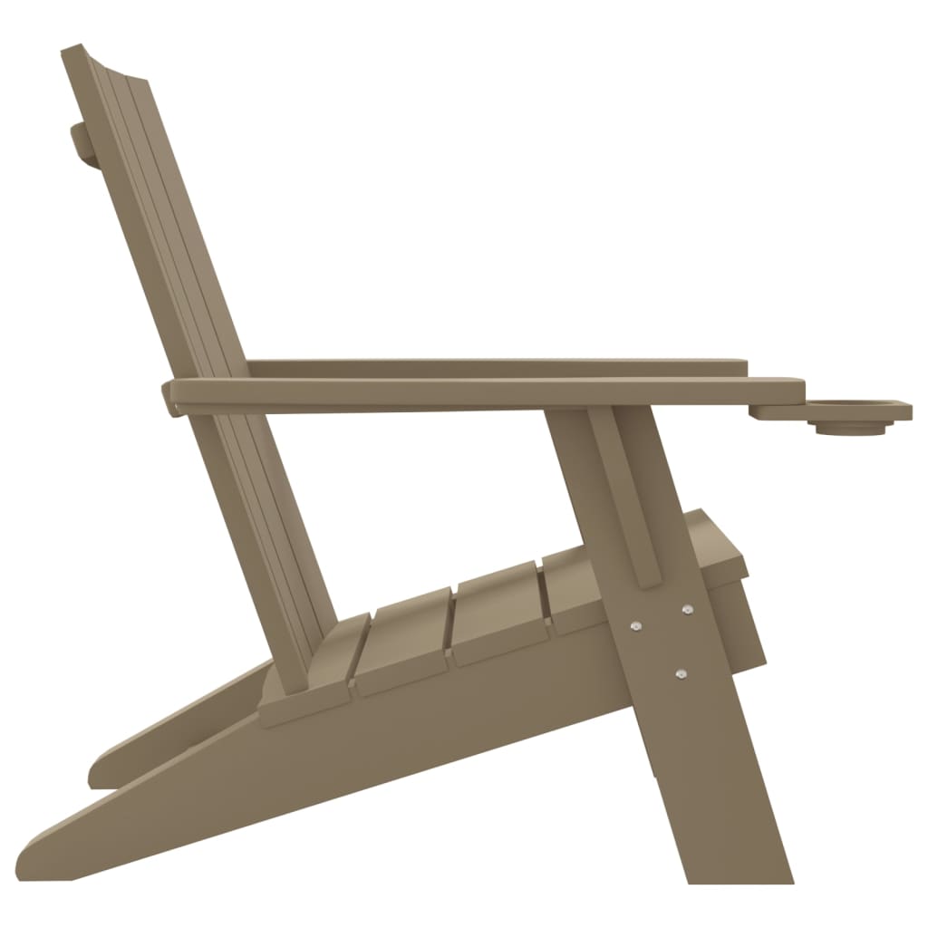vidaXL Garden Adirondack Chair | Light brown | Polypropylene (PP) | Medium