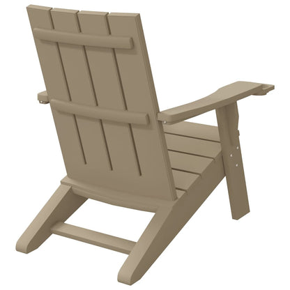 vidaXL Garden Adirondack Chair | Light brown | Polypropylene (PP) | Medium