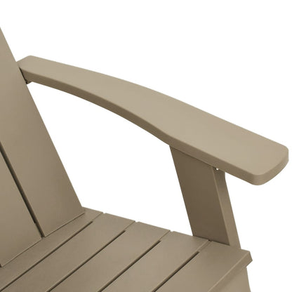 vidaXL Garden Adirondack Chair | Light brown | Polypropylene (PP) | Medium