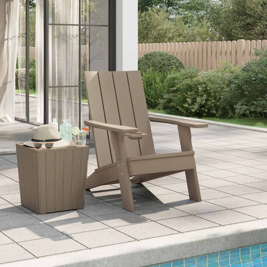 vidaXL Garden Adirondack Chair | Light brown | Polypropylene (PP) | Medium