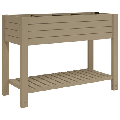 vidaXL Garden Raised Bed Light Brown 110x45x79 cm Polypropylene