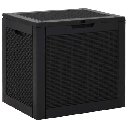 vidaXL Garden Storage Box Black 55,5x43x53 cm Polypropylene