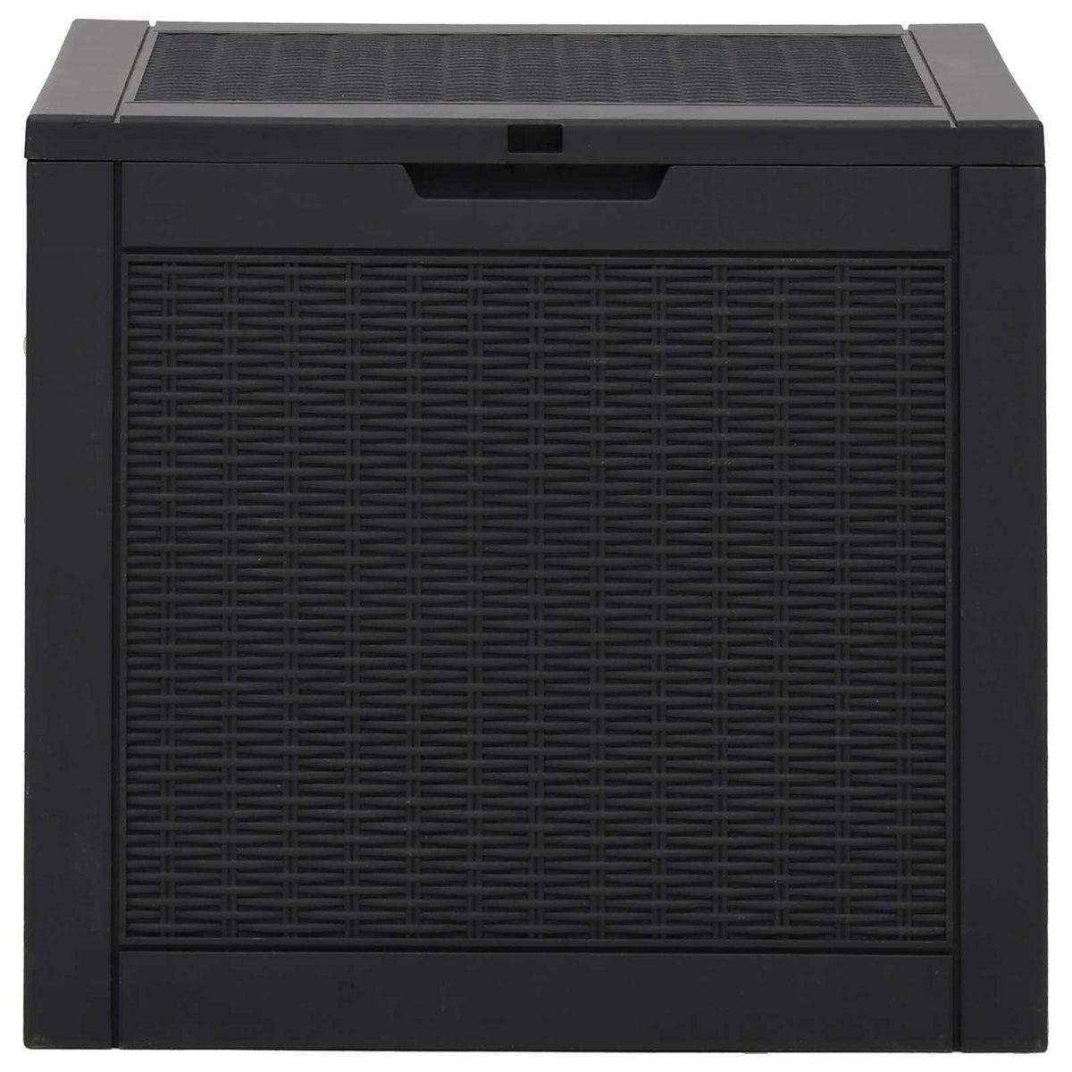vidaXL Garden Storage Box Black 55,5x43x53 cm Polypropylene
