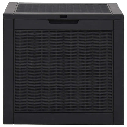 vidaXL Garden Storage Box Black 55,5x43x53 cm Polypropylene