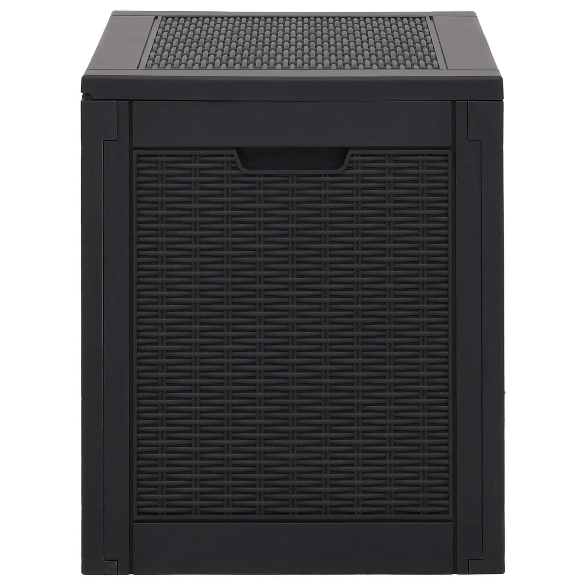 vidaXL Garden Storage Box Black 55,5x43x53 cm Polypropylene