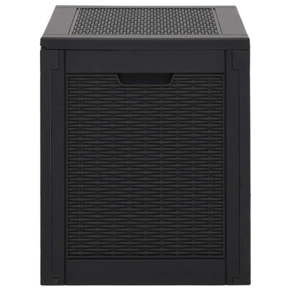 vidaXL Garden Storage Box Black 55,5x43x53 cm Polypropylene