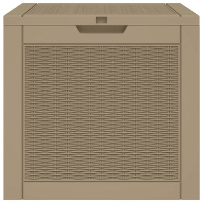vidaXL Garden Storage Box Light Brown 55.5x43x53 cm Polypropylene
