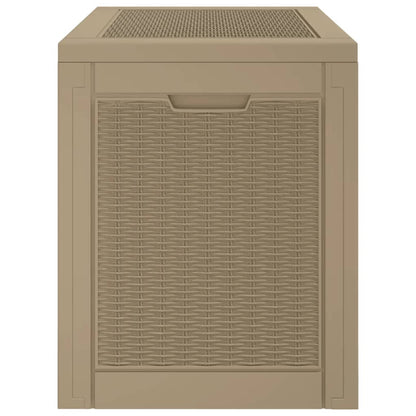 vidaXL Garden Storage Box Light Brown 55.5x43x53 cm Polypropylene