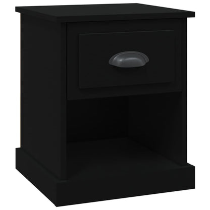 vidaXL Bedside Cabinet Black 39x39x47.5 cm Engineered Wood