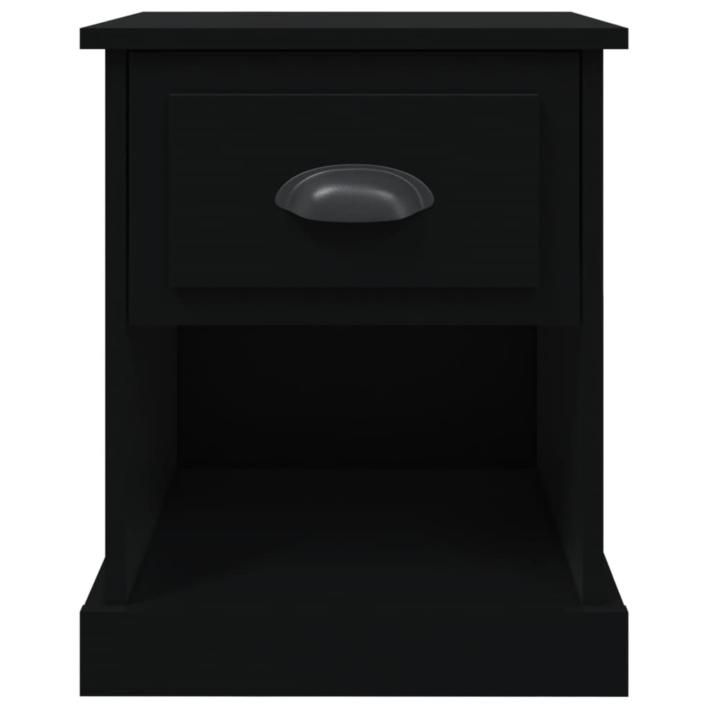 vidaXL Bedside Cabinet Black 39x39x47.5 cm Engineered Wood