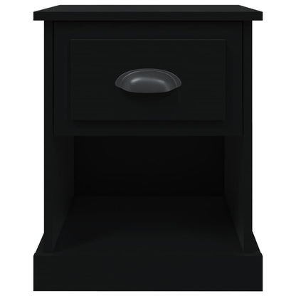 vidaXL Bedside Cabinet Black 39x39x47.5 cm Engineered Wood