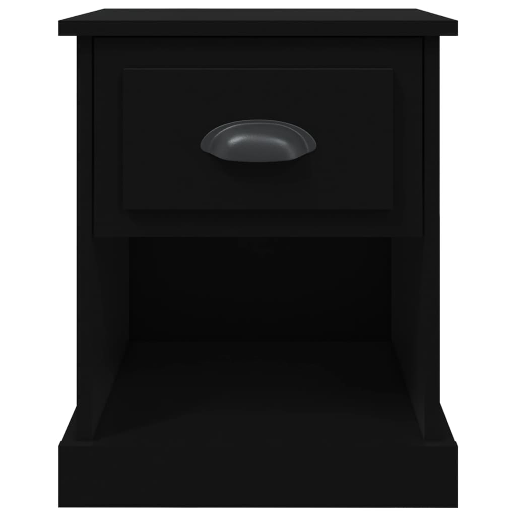 vidaXL Bedside Cabinets 2 pcs Black 39x39x47.5 cm Engineered Wood