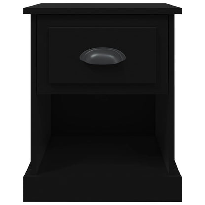 vidaXL Bedside Cabinets 2 pcs Black 39x39x47.5 cm Engineered Wood