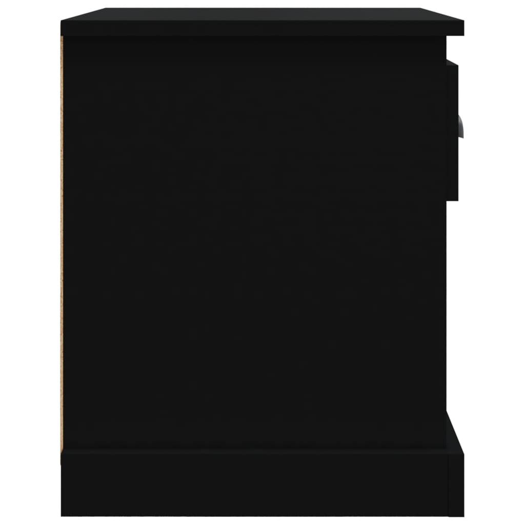vidaXL Bedside Cabinets 2 pcs Black 39x39x47.5 cm Engineered Wood