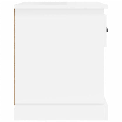 vidaXL Bedside Cabinets 2 pcs High Gloss White 39x39x47.5 cm Engineered Wood
