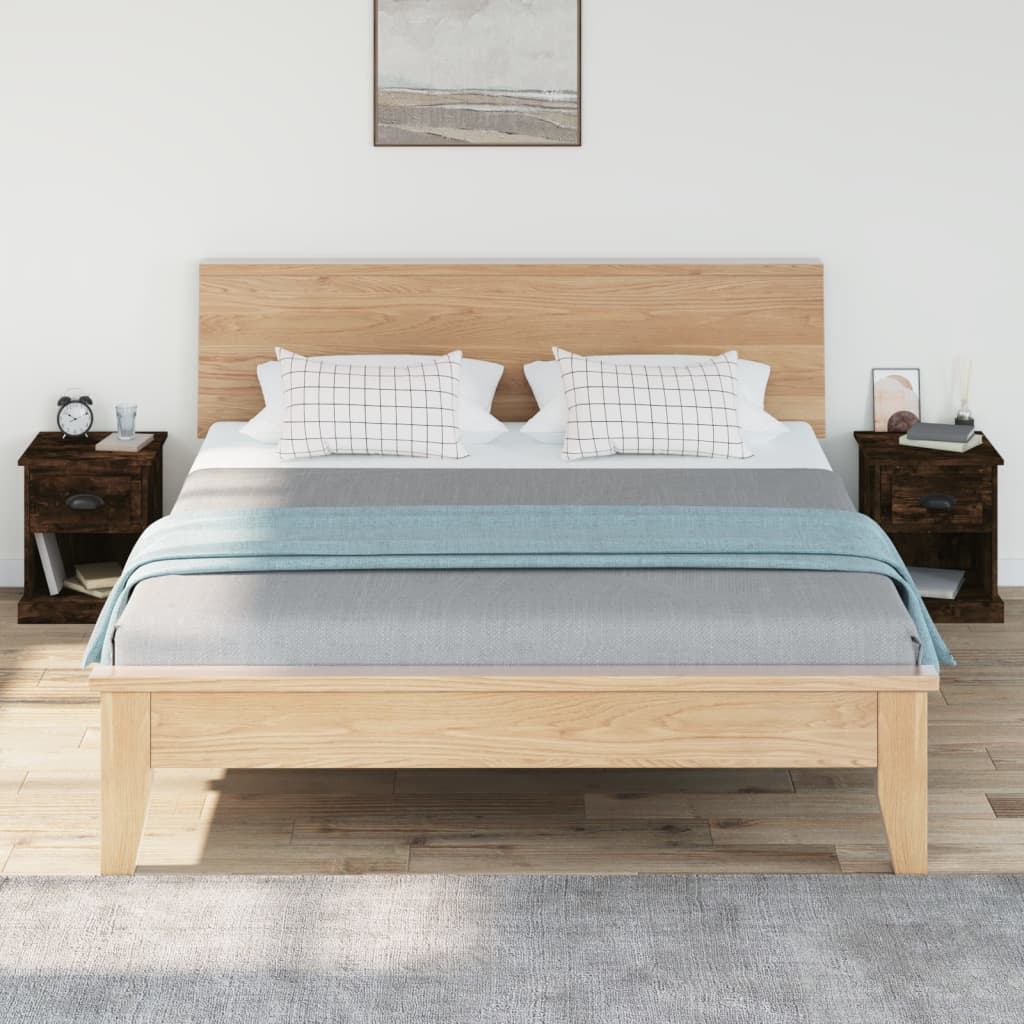 vidaXL Bedside Cabinets 2 pcs Smoked Oak 39x39x47.5 cm Engineered Wood