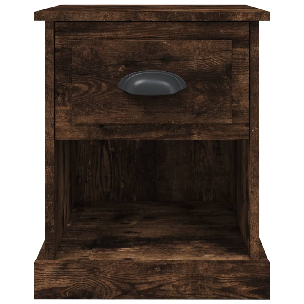 vidaXL Bedside Cabinets 2 pcs Smoked Oak 39x39x47.5 cm Engineered Wood