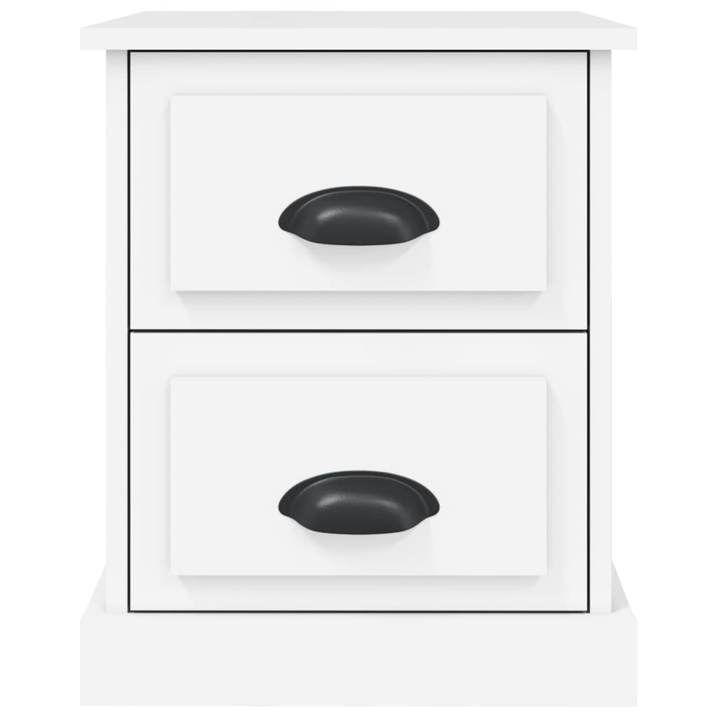 vidaXL Bedside Cabinet White 39x39x47.5 cm Engineered Wood