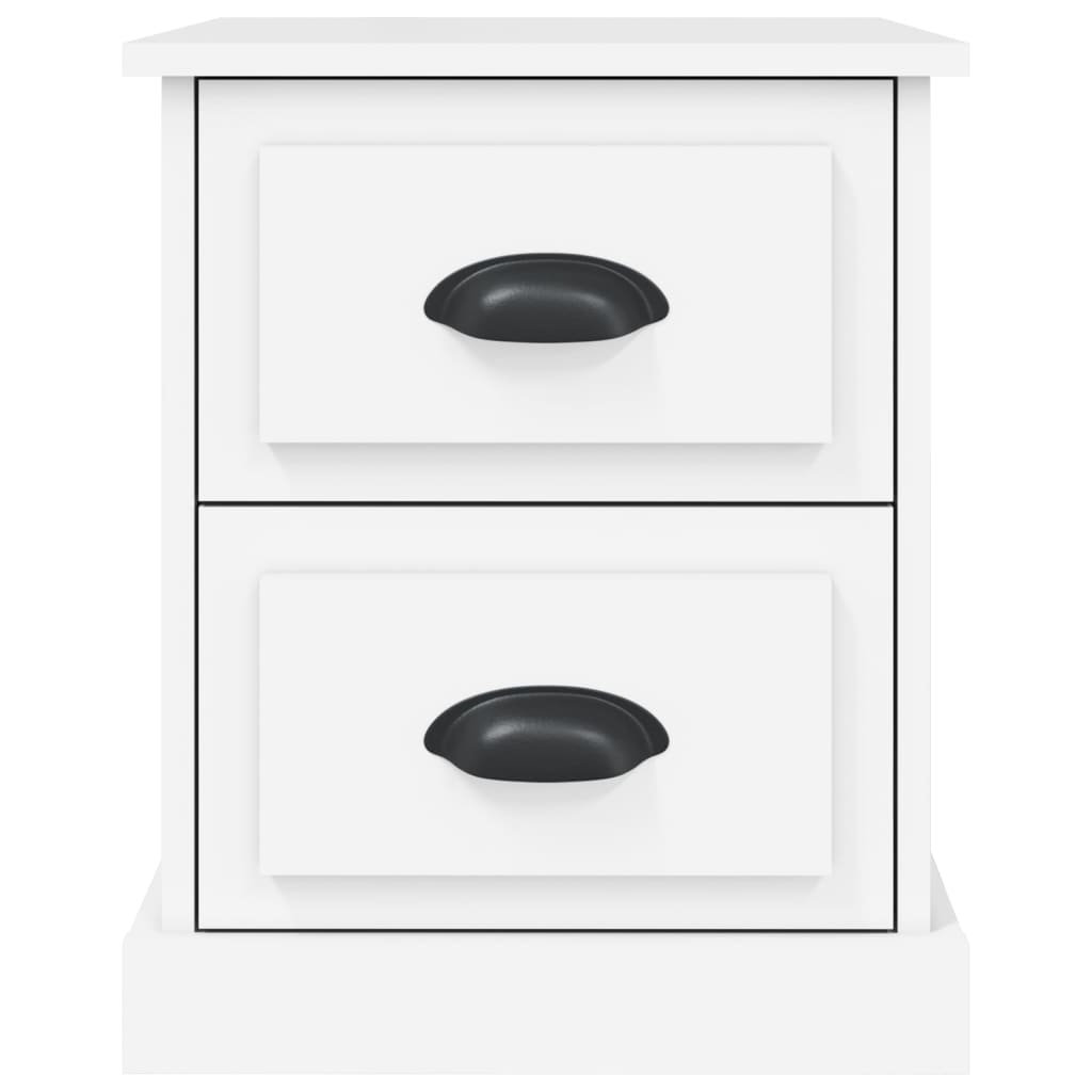 vidaXL Bedside Cabinets 2 pcs White 39x39x47.5 cm Engineered Wood