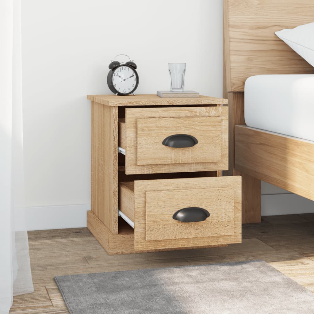 vidaXL Bedside Cabinets 2 pcs Sonoma Oak 39x39x47.5 cm Engineered Wood