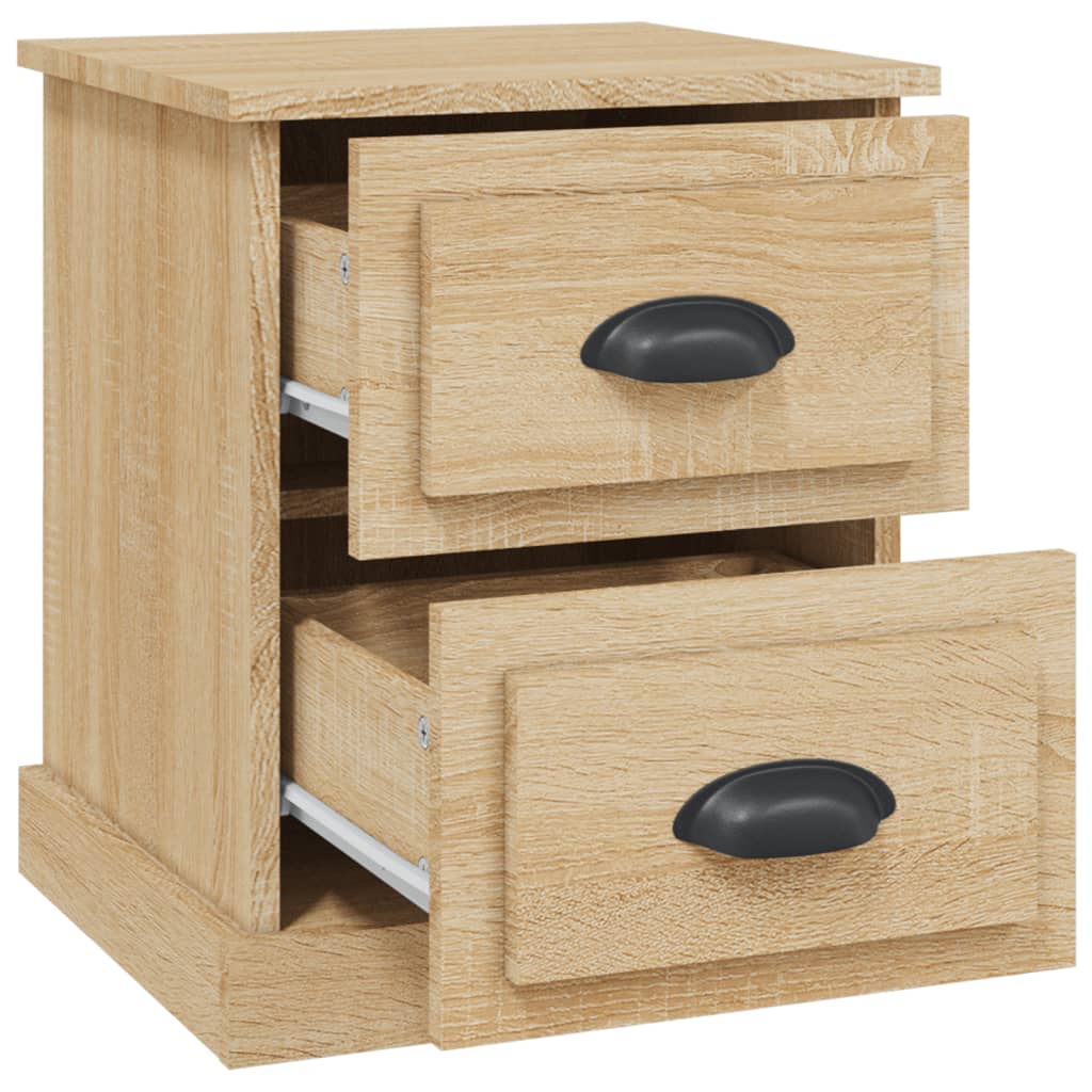 vidaXL Bedside Cabinets 2 pcs Sonoma Oak 39x39x47.5 cm Engineered Wood