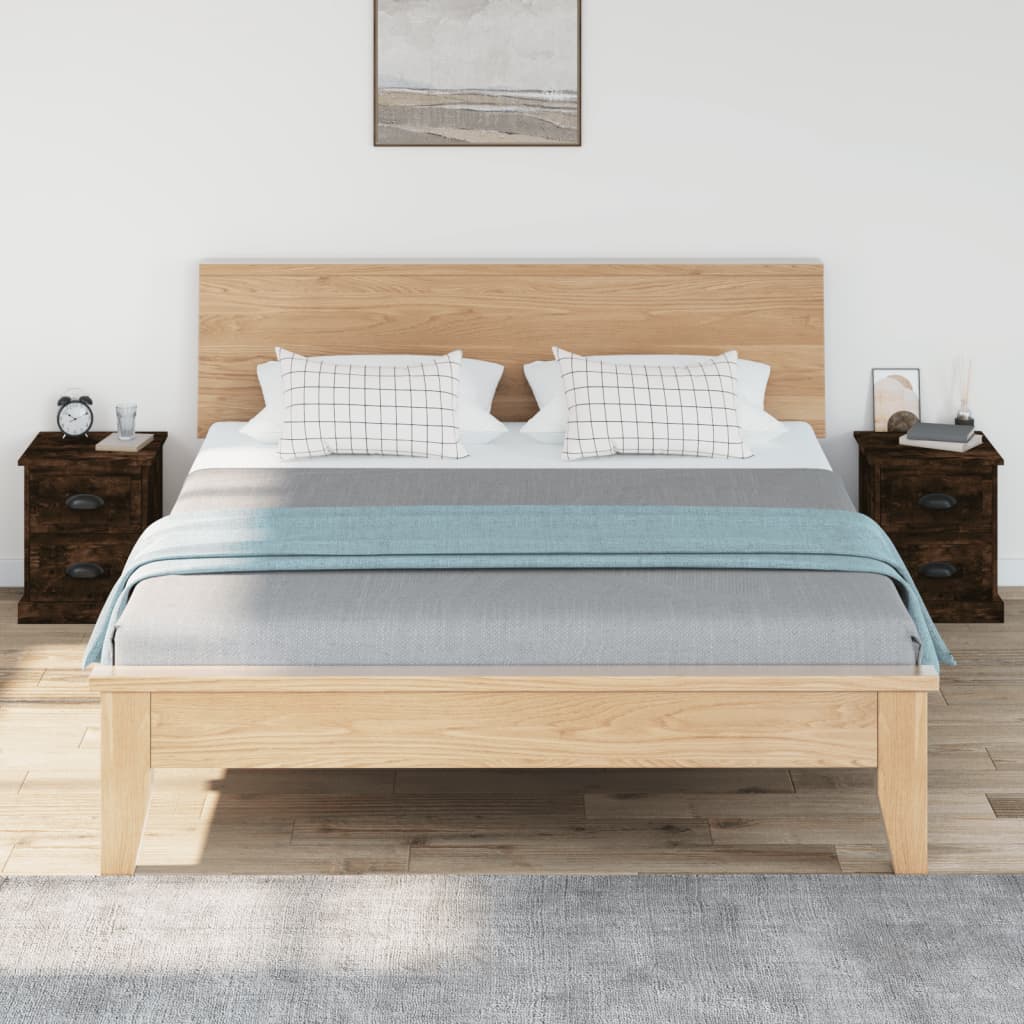vidaXL Bedside Cabinets 2 pcs Smoked Oak 39x39x47.5 cm Engineered Wood