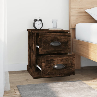vidaXL Bedside Cabinets 2 pcs Smoked Oak 39x39x47.5 cm Engineered Wood