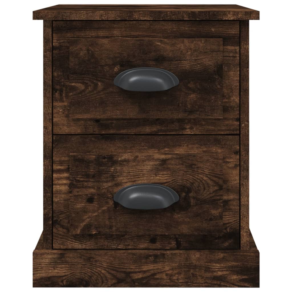 vidaXL Bedside Cabinets 2 pcs Smoked Oak 39x39x47.5 cm Engineered Wood