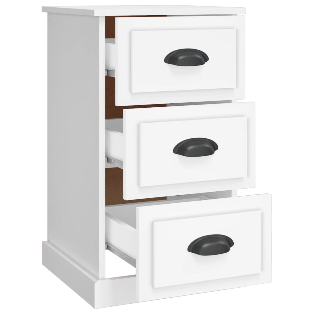 vidaXL Bedside Cabinet White 39x39x67 cm Engineered Wood