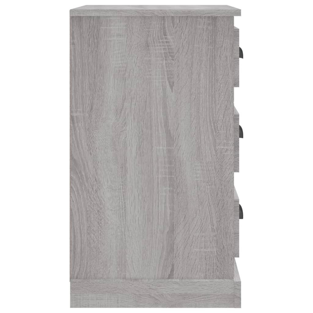 vidaXL Bedside Cabinet Grey Sonoma 39x39x67 cm Engineered Wood